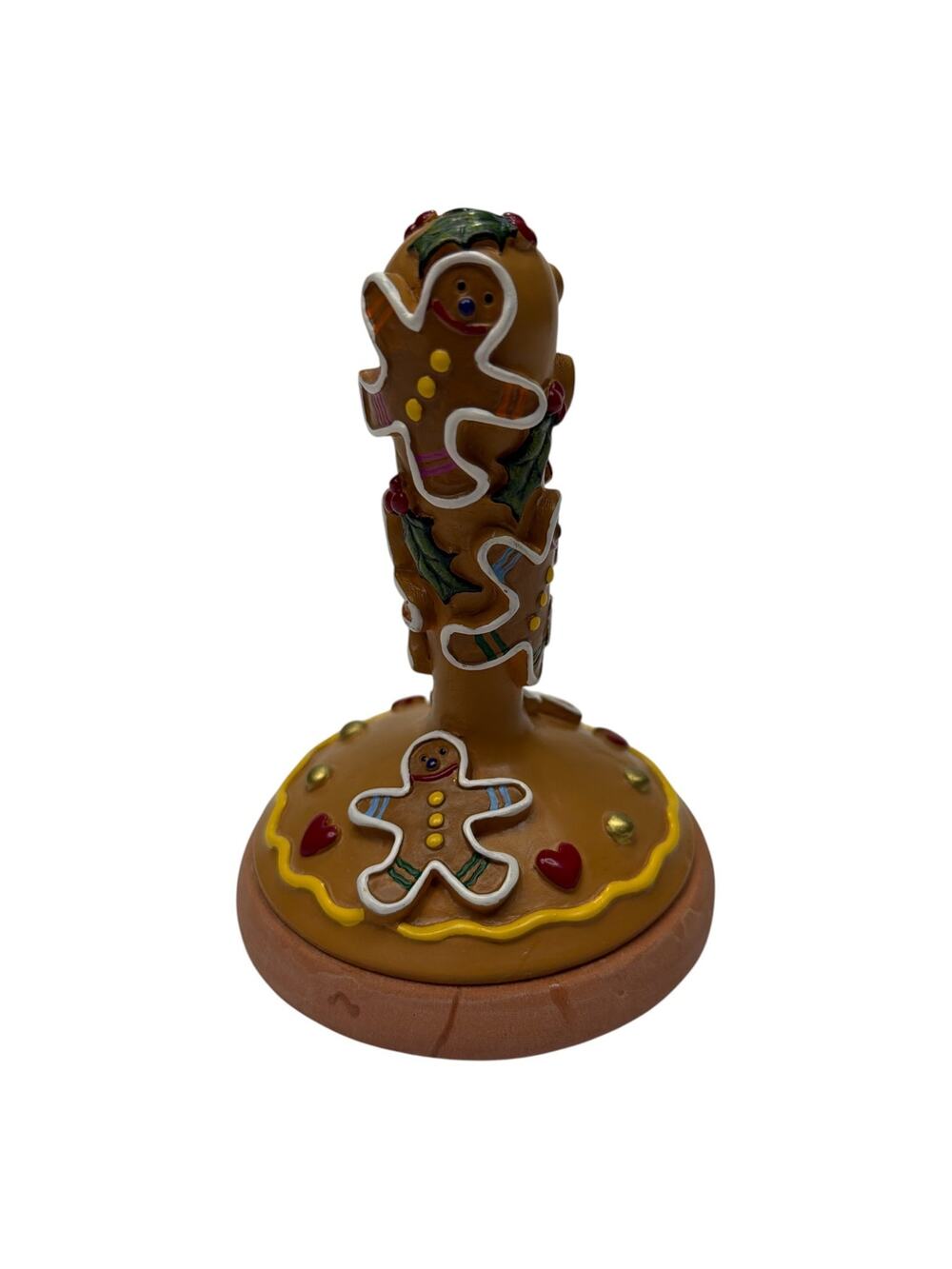 Terracotta Gingerbread Man Cookie Art Stamp Press Decorative Handle 3.5"x4.5"